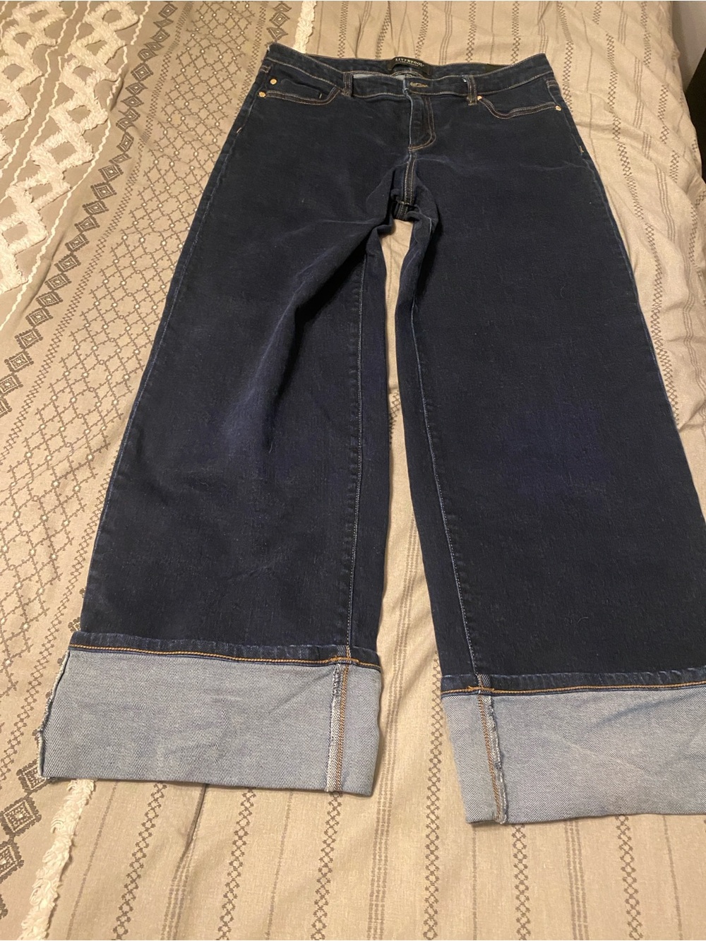 Liverpool Dark Indigo Jeans with Contrast Stitching